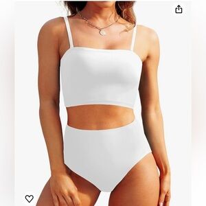 Tempt Me Women Bandeau Bikini Set Strapless High Waisted Two‎ Piece Swimsuit NWT